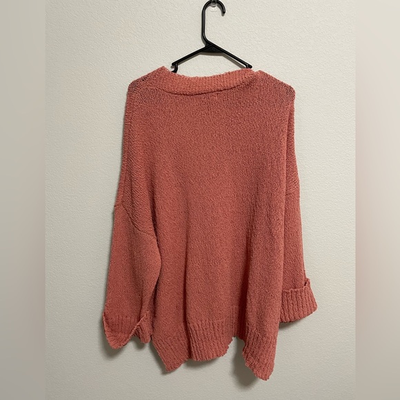 She + Skye Oversized Buttons Coral Cardigan Sweater NWT - Picture 5 of 11